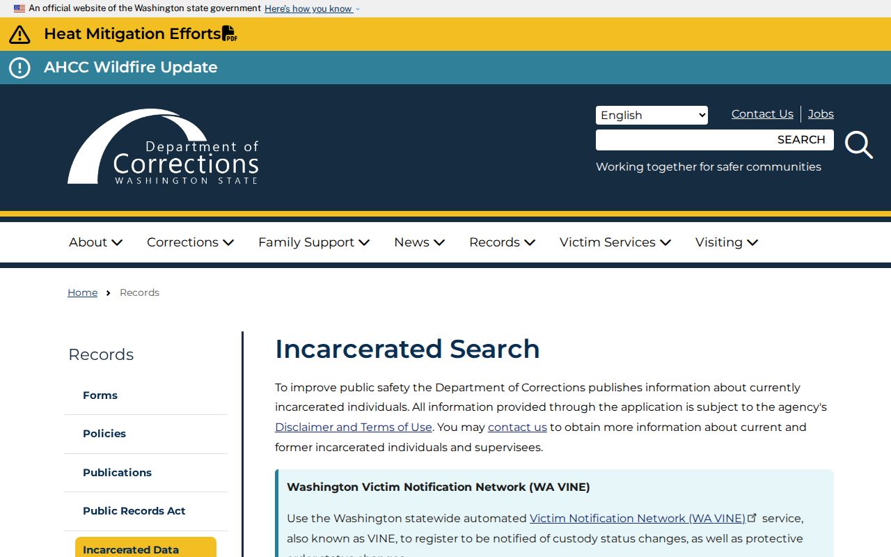Lewis County sex offender lookup comparison with Washington DOC custody search